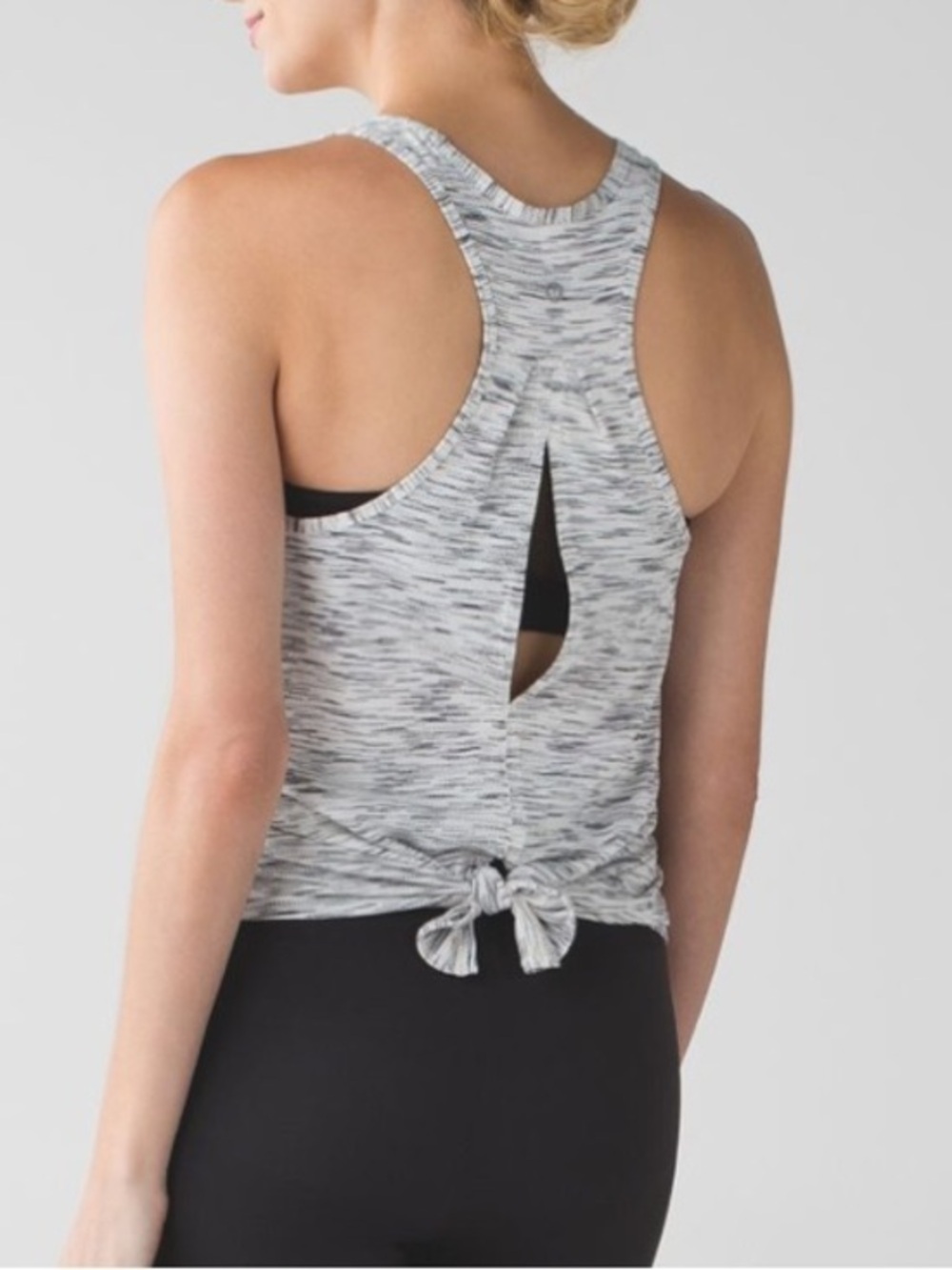 Lululemon Women’s Sleeveless Salute in the Sun Tank in Tiger Space Dye Black Whi